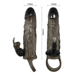Baile - Couvre-Pénis Brave Man Avec Lapin Noir 16.5 Cm